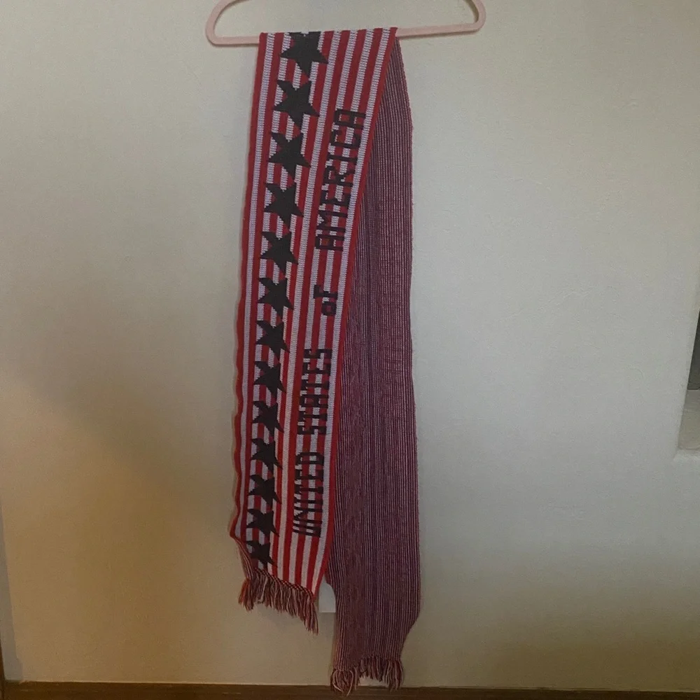 Patriotic Red and Blue Star Scarf